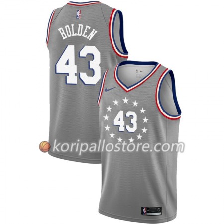 Philadelphia 76ers Jonah Bolden 43 2018-19 Nike City Edition Harmaa Miesten Pelipaidat Swingman 